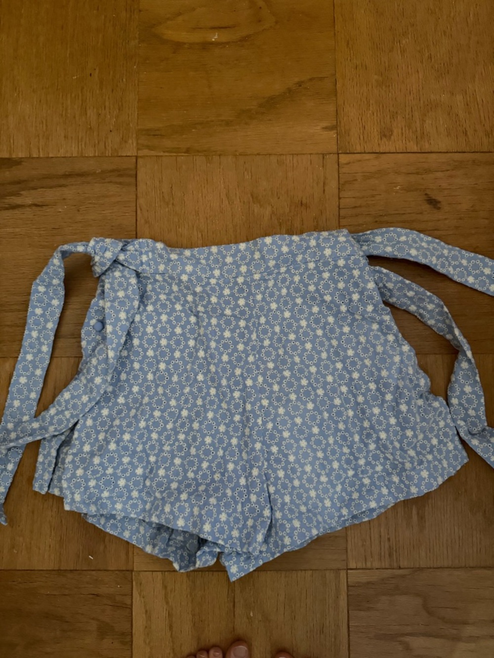 South Moon Under Light Blue Floral Tie-Waist Shorts